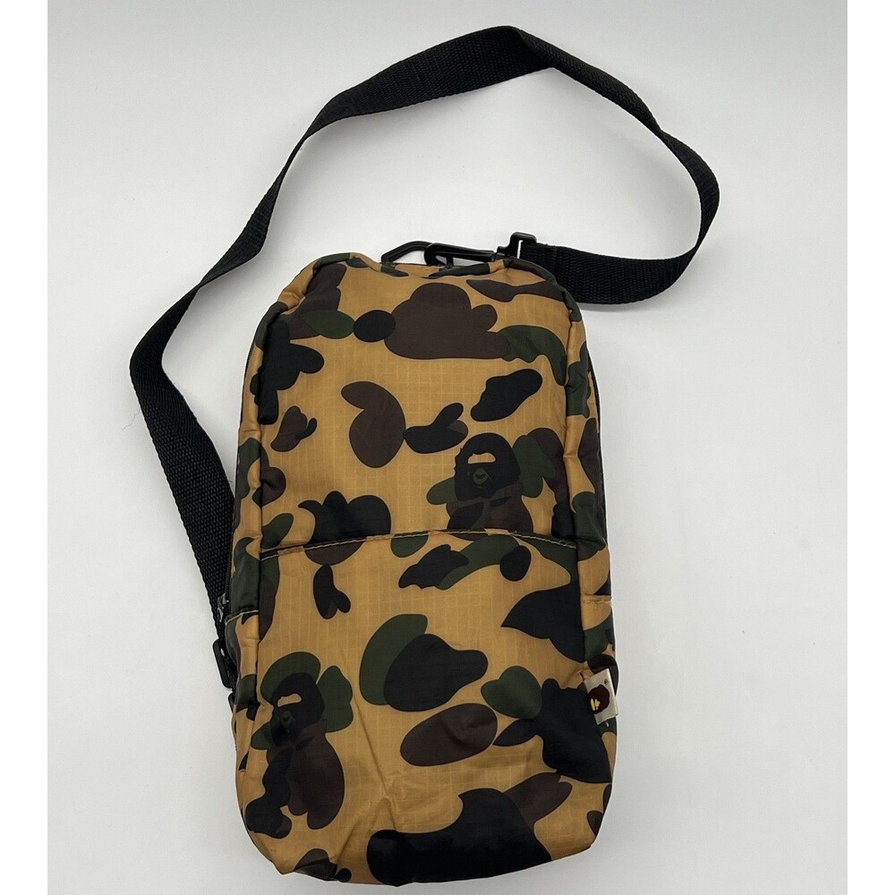BAPE Sling Bag Crossbody Camo Yellow 2015 SMR Official Tokyo Japan Tomoaki Nigo